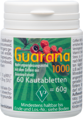 GUARANA 1000 mg Kautabletten