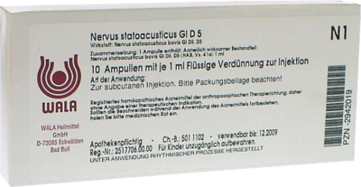 NERVUS STATOACUSTICUS GL D 5 Ampullen