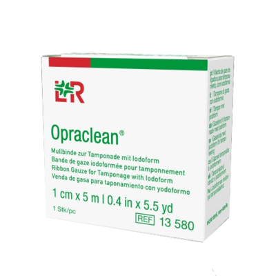 OPRACLEAN Mullbinde z.Tampon.m.Jodoform 1 cmx5 m