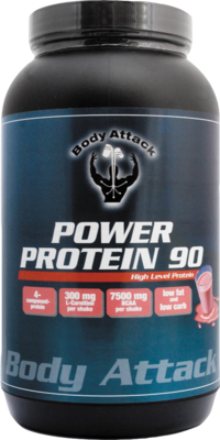 POWER PROTEIN 90 Strawberry Flavour Pulver