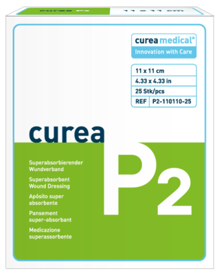 CUREA P2 superabsorb.Wundauflage 11x11 cm