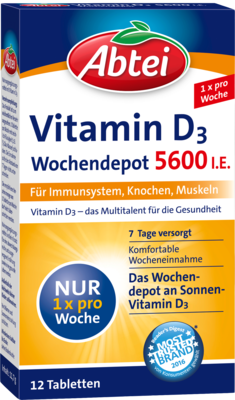 ABTEI Vitamin D3 5600 I.E. Wochendepot Tabletten