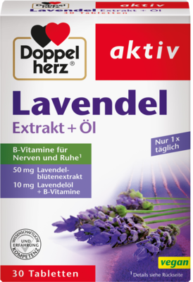 DOPPELHERZ Lavendel Extrakt+Öl Tabletten