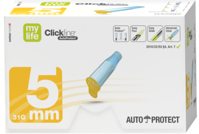 MYLIFE Clickfine AutoProtect Pen-Nadeln 5 mm 31 G