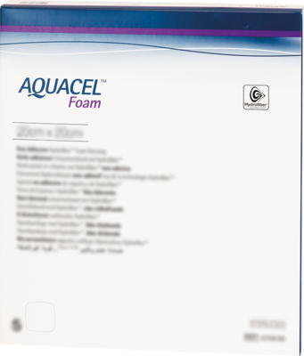 AQUACEL Foam nicht adhäsiv 20x20 cm Verband