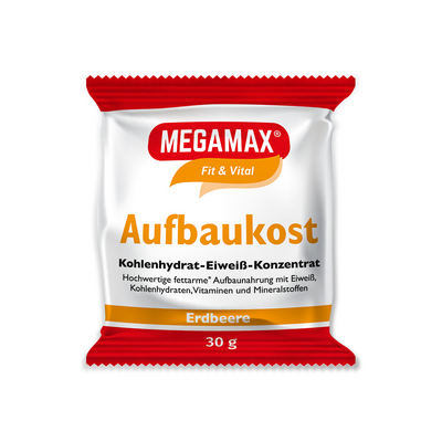 MEGAMAX Aufbaukost Erdbeere Pulver