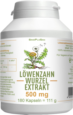 LÖWENZAHNWURZEL-Extrakt 500 mg Mono Kapseln