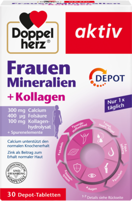 DOPPELHERZ Frauen Mineralien+Kollagen Depot Tabl.