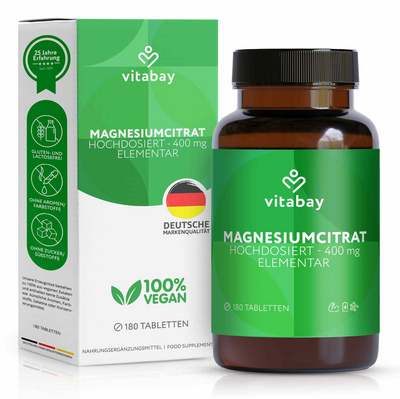 MAGNESIUMCITRAT 200 mg vegan hochdosiert Tabletten